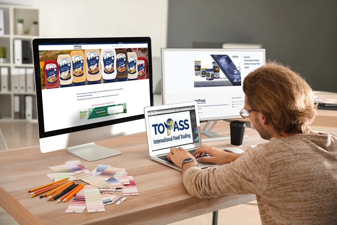Programming and design of the Topass Trading website for food trading